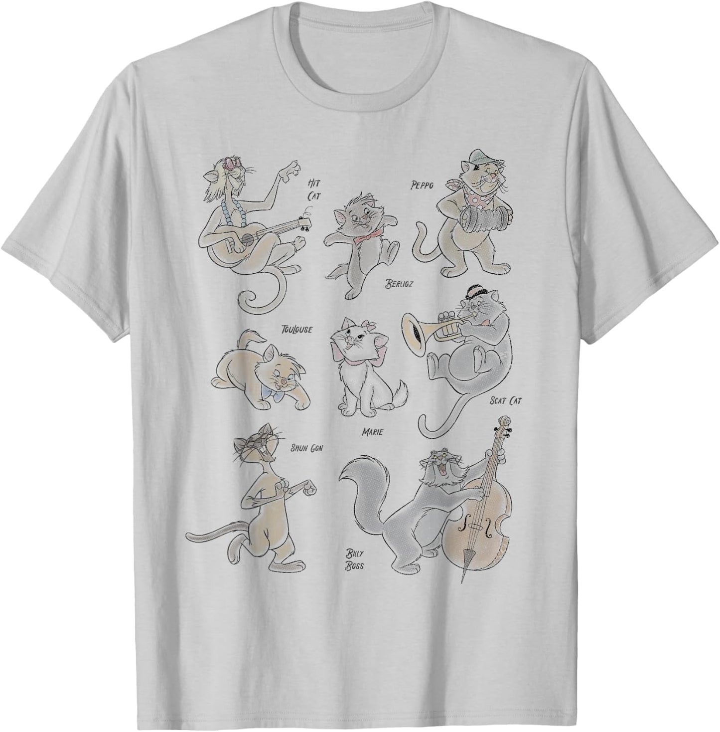 Disney The Aristocats All The Cats T-Shirt - T-Shirt | Ash