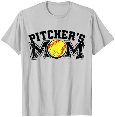 Softball Pitcher's Mom T-Shirt - T-Shirt | Ash