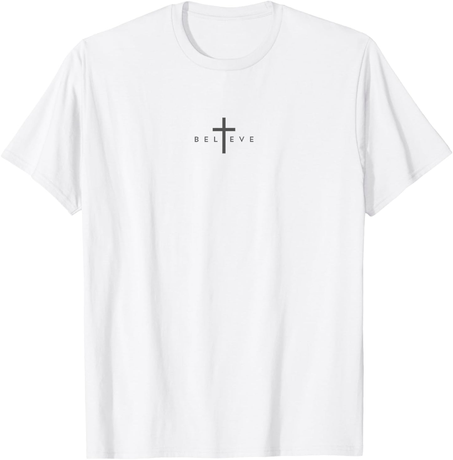 Believe Jesus Christliches Kreuz Jesus Weiß 33ANDME T-Shirt - T-Shirt | White