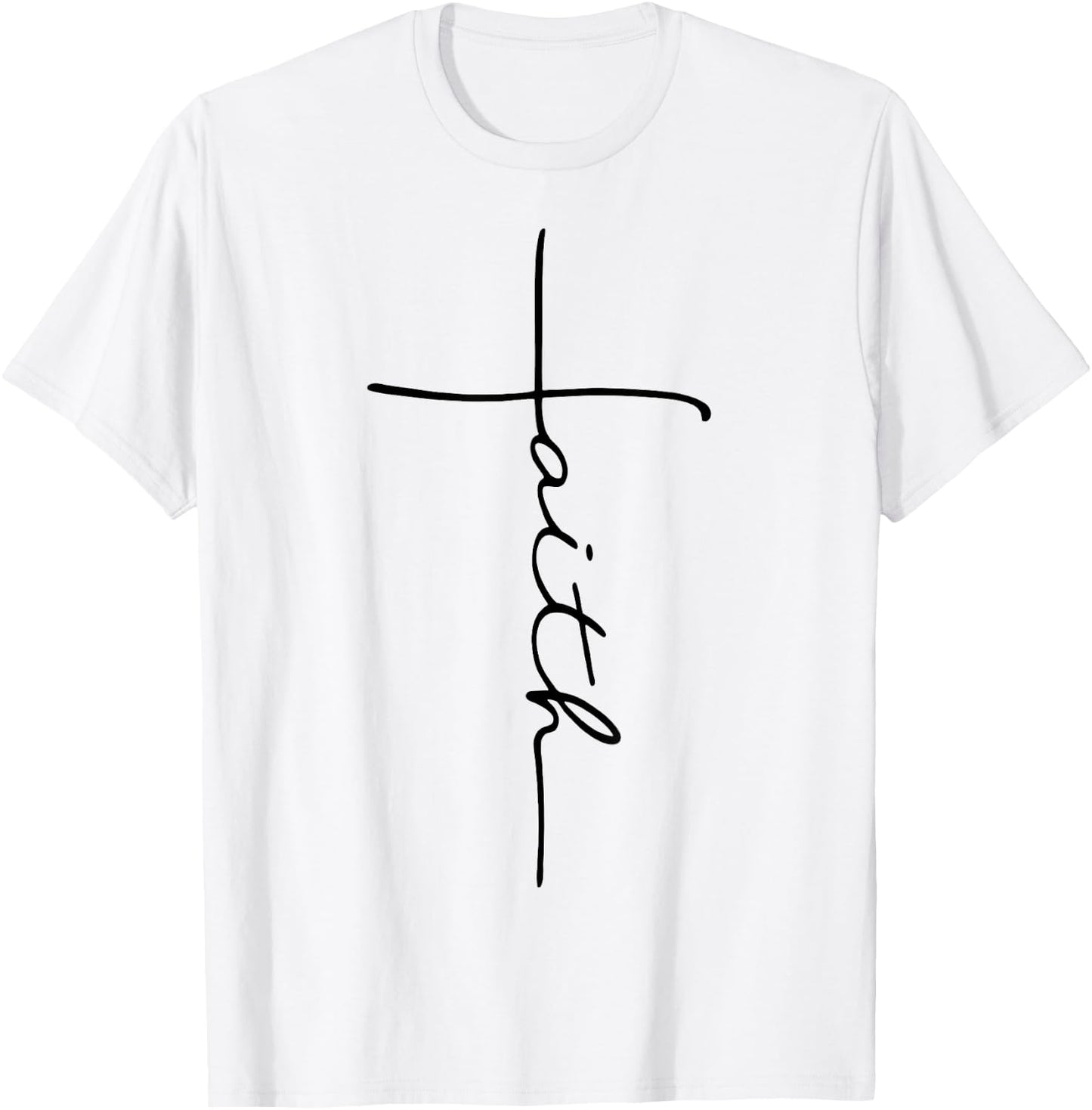 Faith Cross T-Shirt - T-Shirt | White