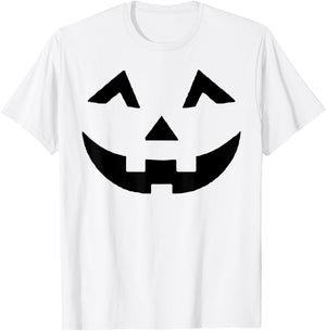 Jack O Lantern Face Pumpkin Eyelashes Hallowen Costume Funny T-Shirt - T-Shirt | White