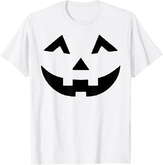 Jack O Lantern Face Pumpkin Eyelashes Hallowen Costume Funny T-Shirt - T-Shirt | White