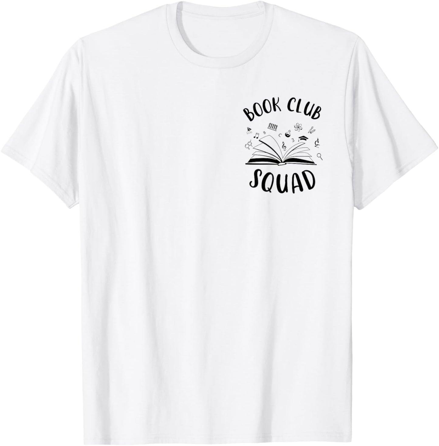 Books Club Squad Reading Book Lover Book Minimalist Team T-Shirt - T-Shirt | White