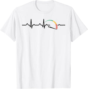 Speedometer Heartbeat Funny Auto Mechanic women T-Shirt - T-Shirt | White