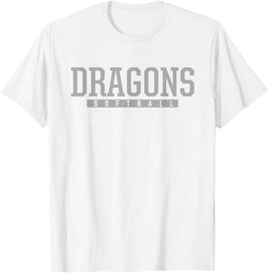 West Davidson Dragons Softball HS T-Shirt - T-Shirt | White