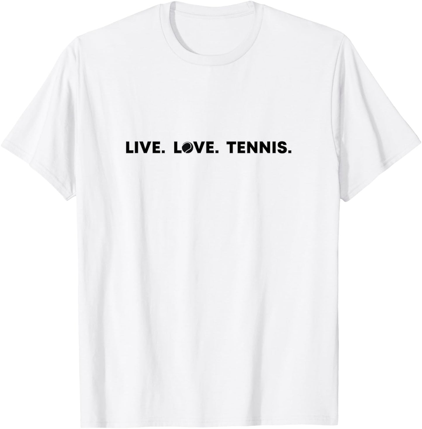 Live Love Tennis Ball Sport Lover T-Shirt - T-Shirt | White