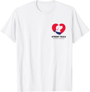 Street Tails Animal Rescue, PocketB T-Shirt - T-Shirt | White