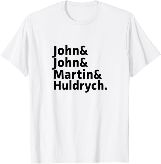 John Calvin, Knox, Martin Luther, Zwingli-Reformers Names T-Shirt - T-Shirt | White