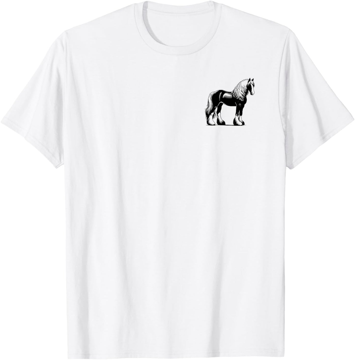 Horse Dad Mom Lover - Monochromatic Haflinger Horse T-Shirt - T-Shirt | White