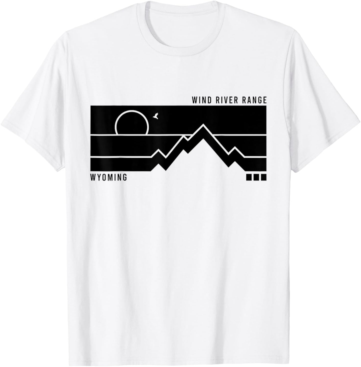 Vintage Wind River Range Wyoming Mountains Hiking Sunset T-Shirt - T-Shirt | White