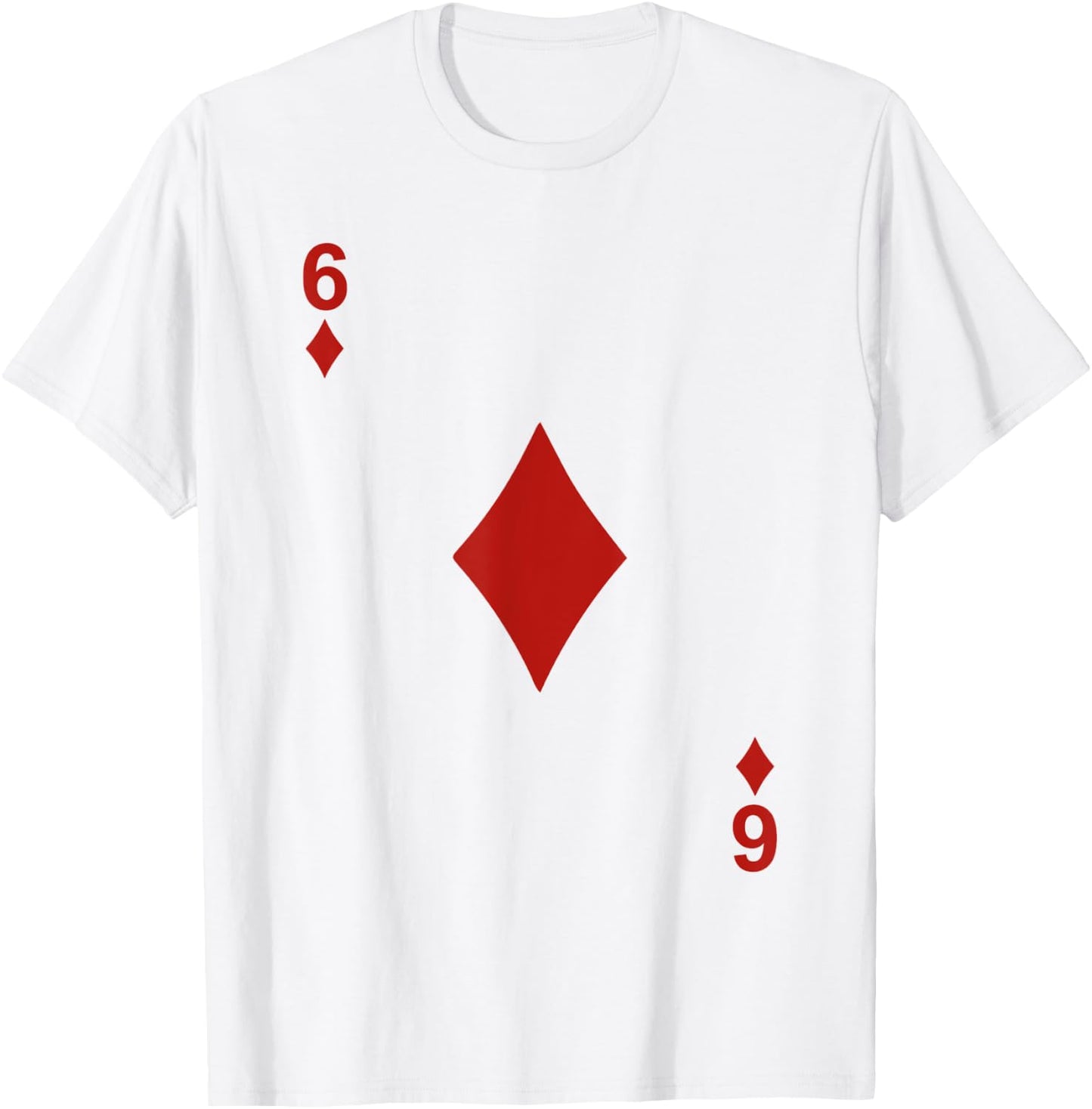 Six of Diamonds 6 Blackjack Playing Cards T-Shirt - T-Shirt | White