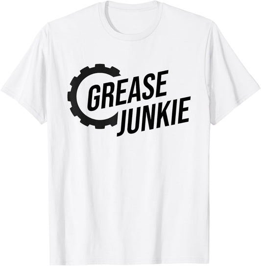 Grease Junkie Monkey Mechanic Tech Garage Repair Engines T-Shirt - T-Shirt | White