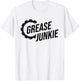 Grease Junkie Monkey Mechanic Tech Garage Repair Engines T-Shirt - T-Shirt | White