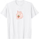 Cute Pink Strawberry Milk Carton Minimal Kawaii Aesthetic T-Shirt - T-Shirt | White