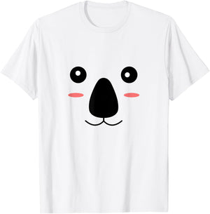 Funny Koala Bear Face Easy Halloween Costume Boys Girls T-Shirt - T-Shirt | White