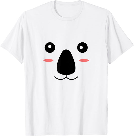 Funny Koala Bear Face Easy Halloween Costume Boys Girls T-Shirt - T-Shirt | White