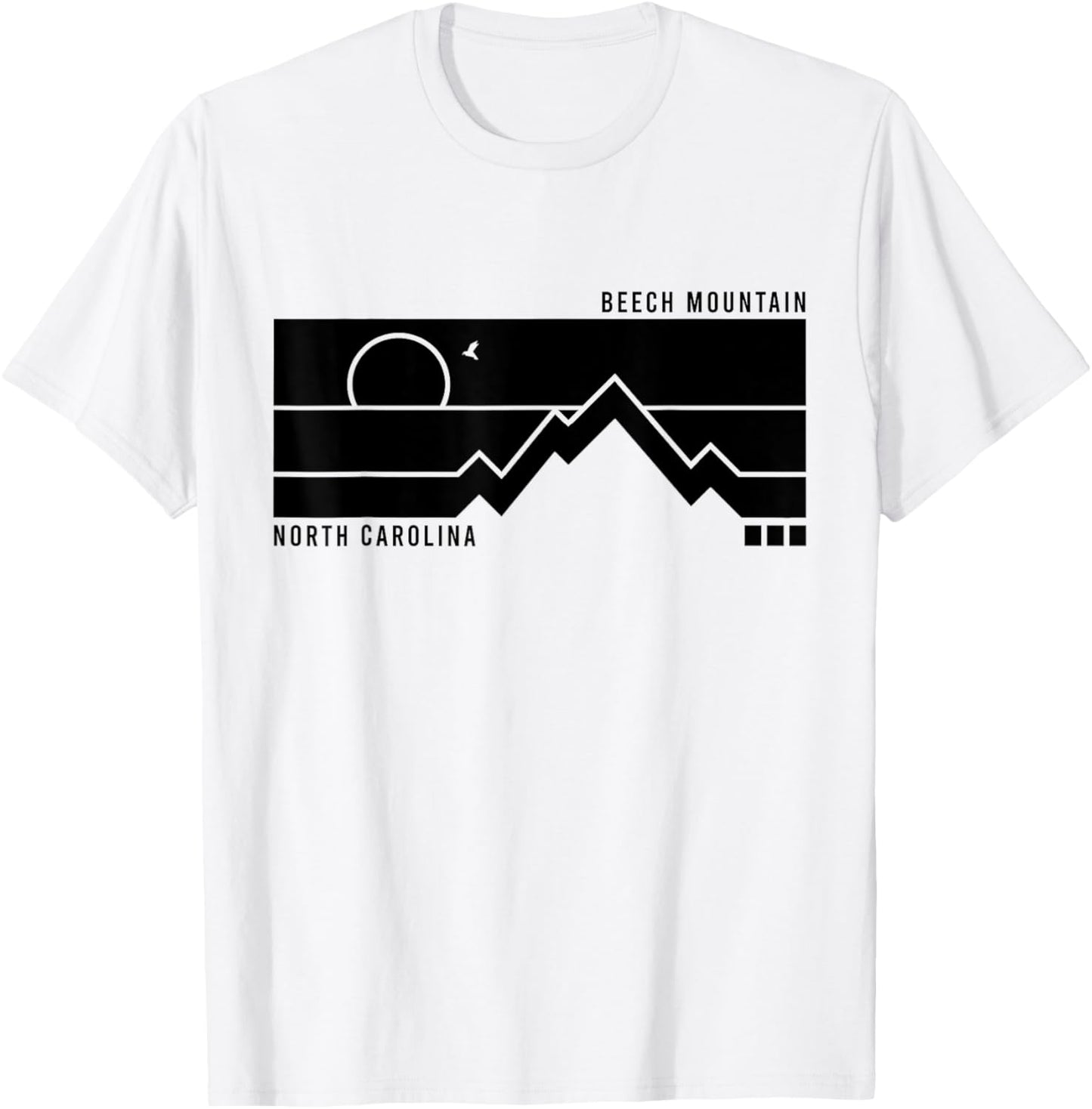 Vintage Beech Mountain North Carolina Hiking Sunset T-Shirt - T-Shirt | White