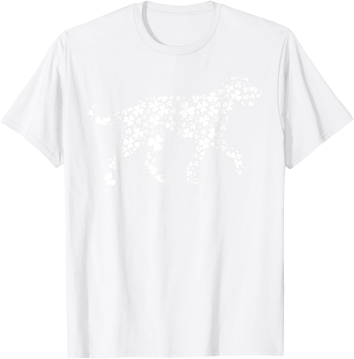 Irish Shamrock Leaf Irish Wolfhound Dog St. Patrick's Day T-Shirt - T-Shirt | White