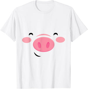 Pigface shirt Pig Face shirt Pig Face Costume Halloween T-Shirt - T-Shirt | White