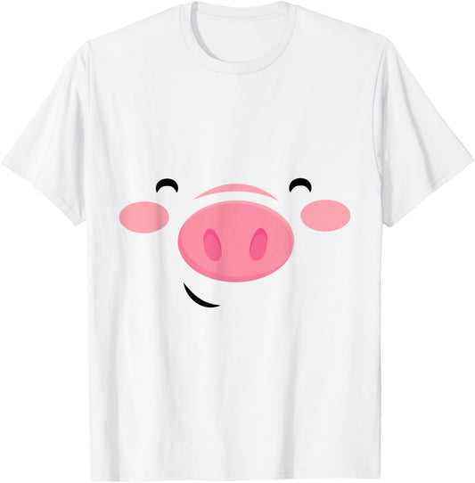 Pigface shirt Pig Face shirt Pig Face Costume Halloween T-Shirt - T-Shirt | White