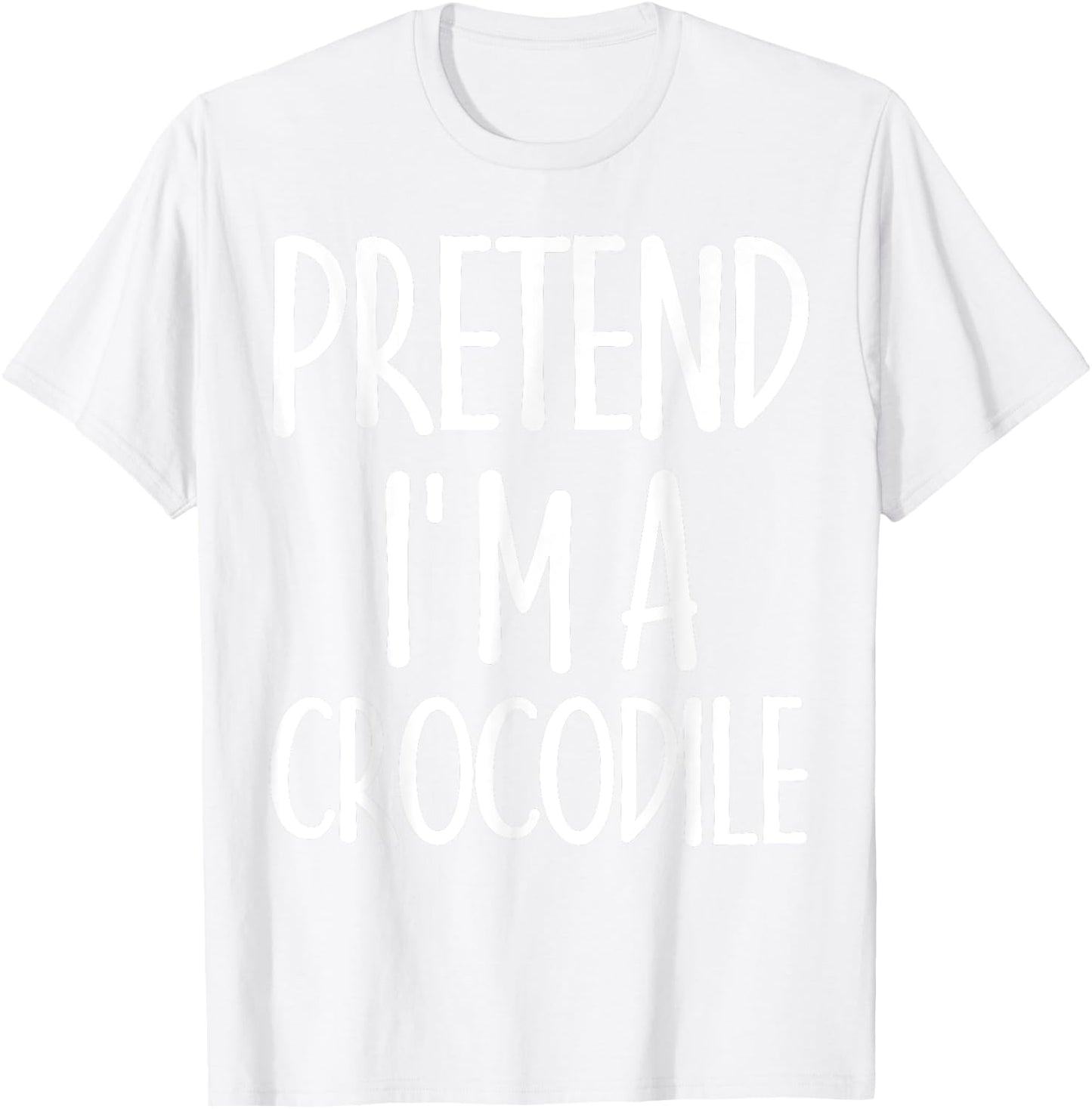 Easy Pretend I'm Crocodile Costume Gift Halloween Alligator T-Shirt - T-Shirt | White