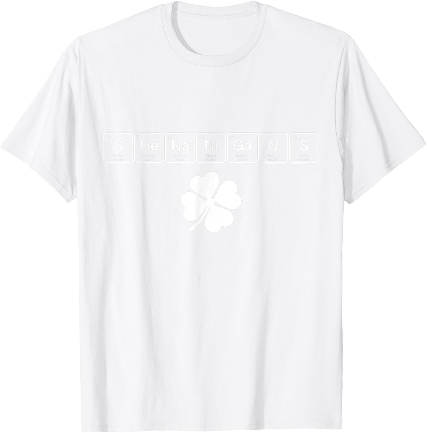 Shenanigans St. Patrick's Day Elements Funny Science Irish T-Shirt - T-Shirt | White