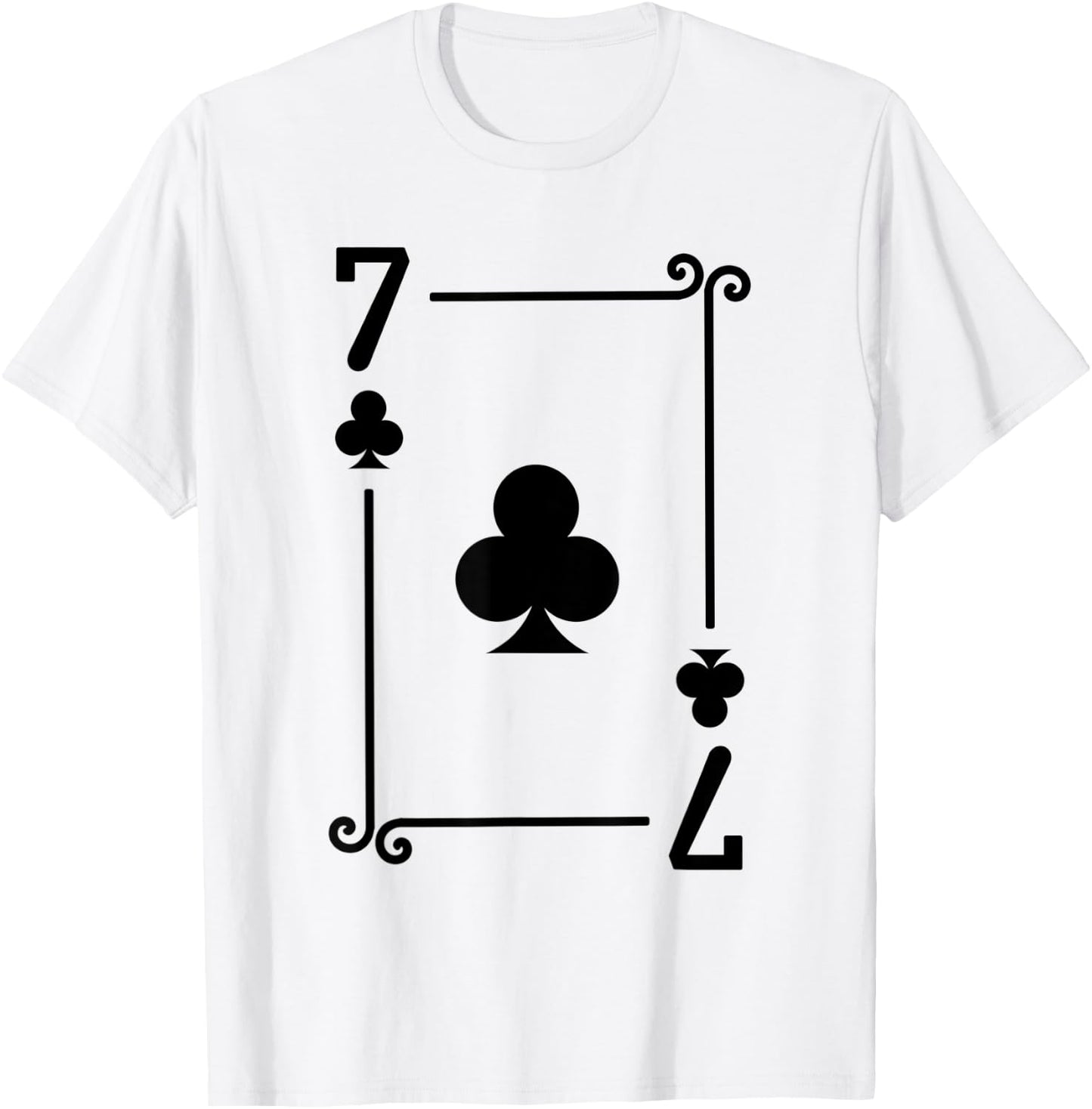 Playing Cards Costume - 7 Clubs Card - Seven Card T-Shirt - T-Shirt | White
