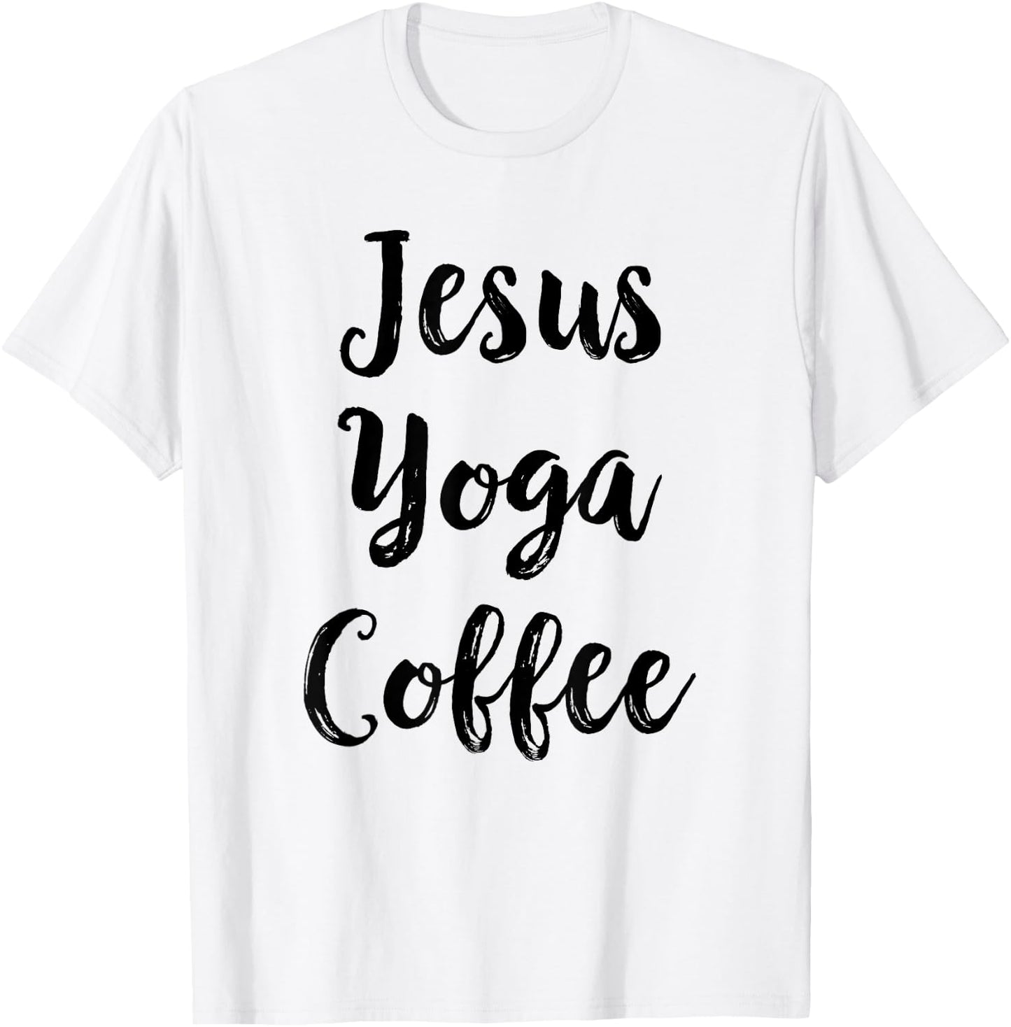 Funny Nicer After Yoga Shirts Jesus Yoga Coffee Christian Yoga Gift T-Shirt - T-Shirt | White