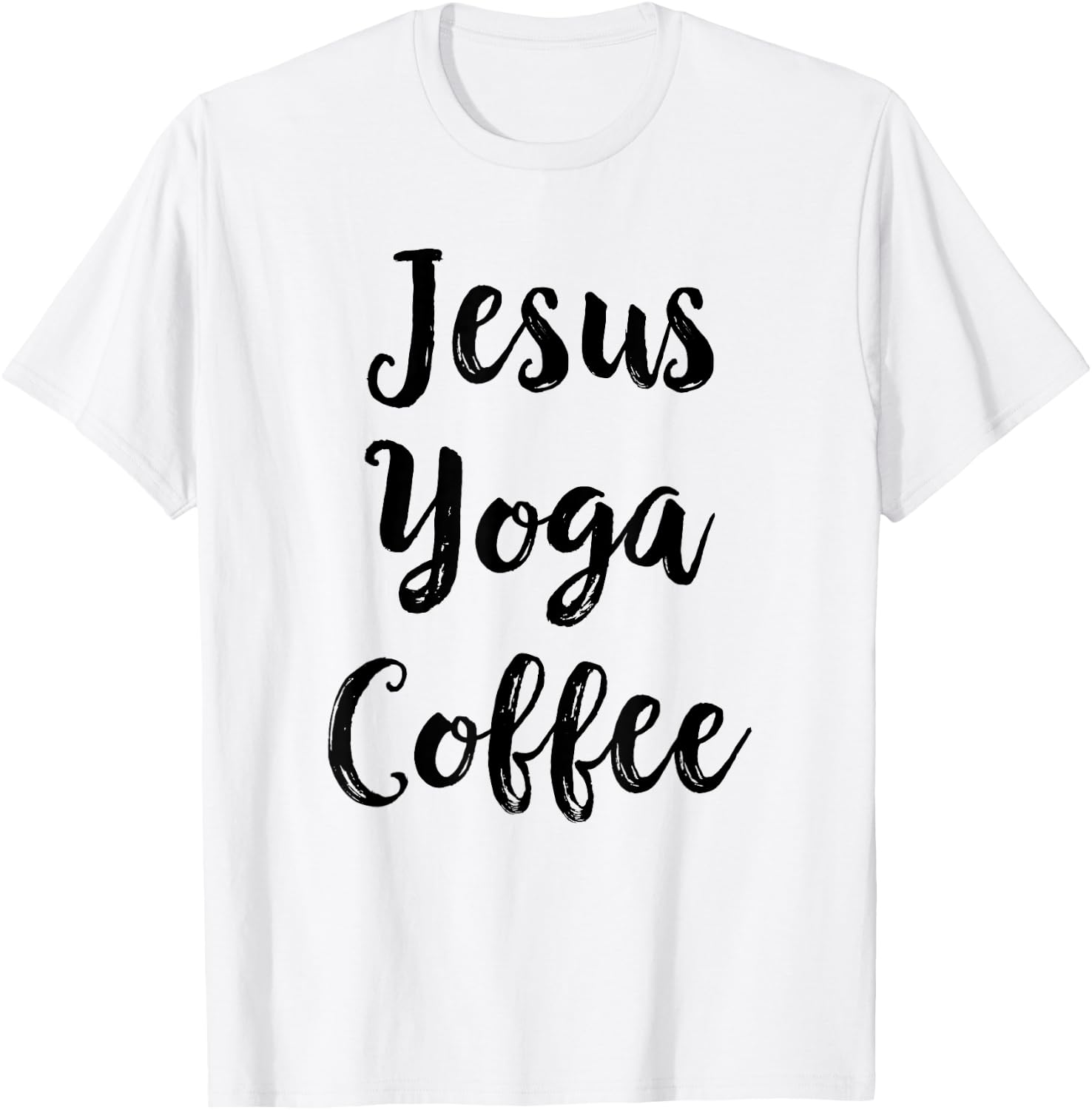 Funny Nicer After Yoga Shirts Jesus Yoga Coffee Christian Yoga Gift T-Shirt - T-Shirt | White