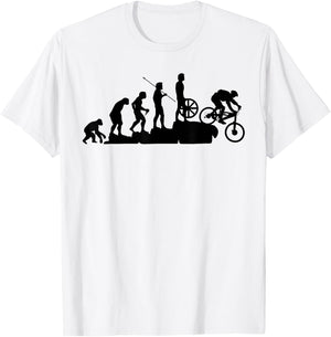 MTB mountain biker evolution downhill bike rider gift T-Shirt - T-Shirt | White