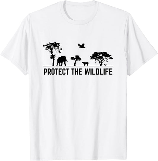Protect Wildlife Safari Animal Conservancy Nature Earth Day T-Shirt - T-Shirt | White
