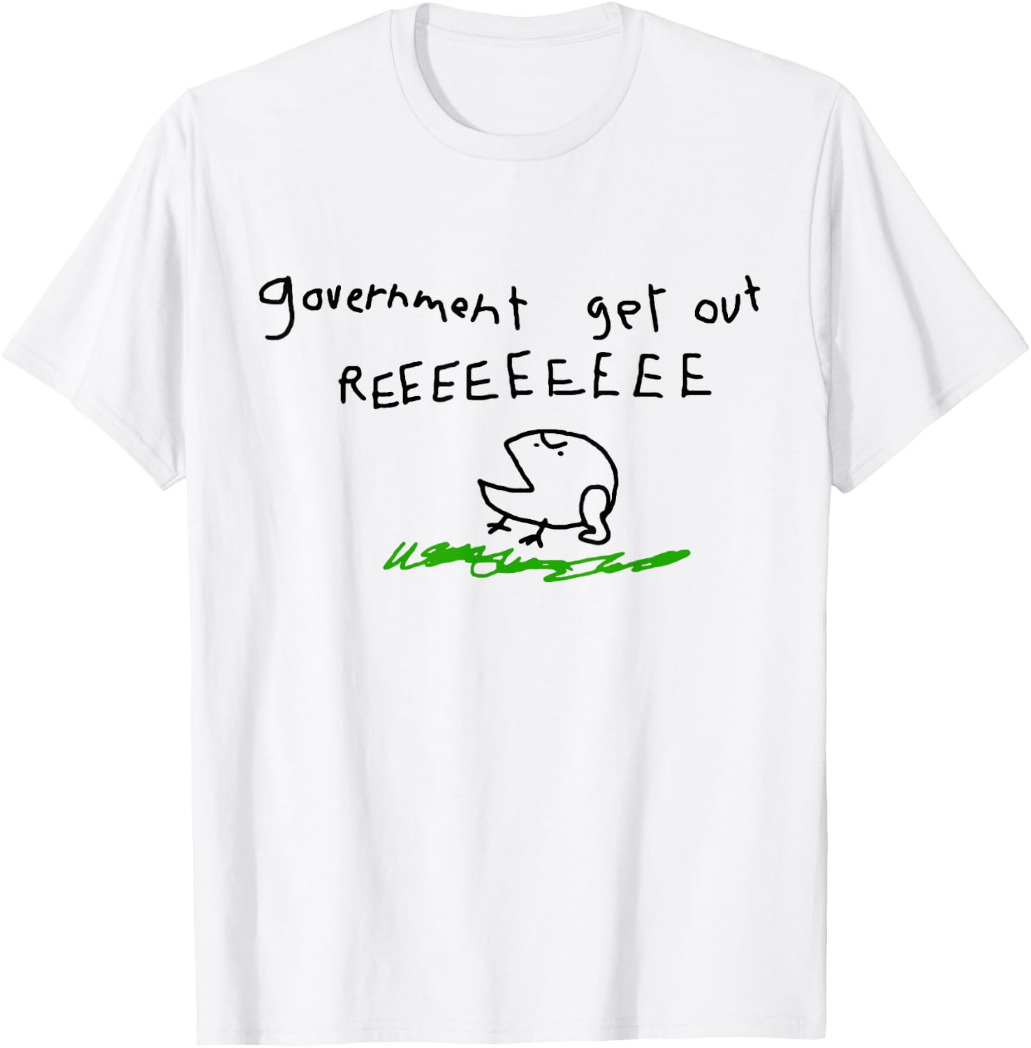 GADSDEN FROG - Don't Tread PLZ REEEEEE Flag USA Meme Shirt T-Shirt - T-Shirt | White