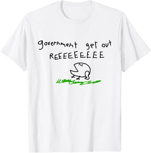 GADSDEN FROG - Don't Tread PLZ REEEEEE Flag USA Meme Shirt T-Shirt - T-Shirt | White