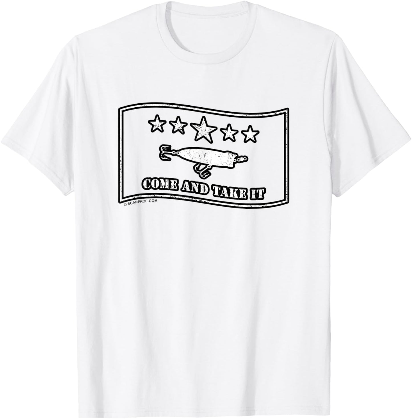 Come and Take It Topwater Popper Fishing Lure Gift T-Shirt - T-Shirt | White