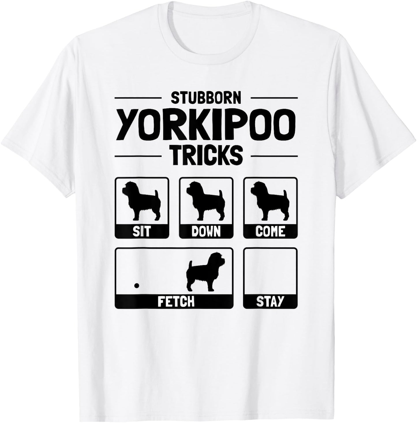 Hilarious Yorkipoo Dog Owner Meme Dog Training Men Women Kids T-Shirt - T-Shirt | White