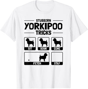 Hilarious Yorkipoo Dog Owner Meme Dog Training Men Women Kids T-Shirt - T-Shirt | White