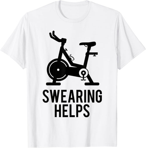 Funny Spin Class Swearing Helps Spinning Gift Gym Fitness