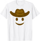 Cowboy Hat Emoticon Face Yeehaw Gift Cowboy Lovers T-Shirt - T-Shirt | White