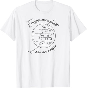Everyone sees a PLANET I see an AREPA Venezuela T-Shirt - T-Shirt | White
