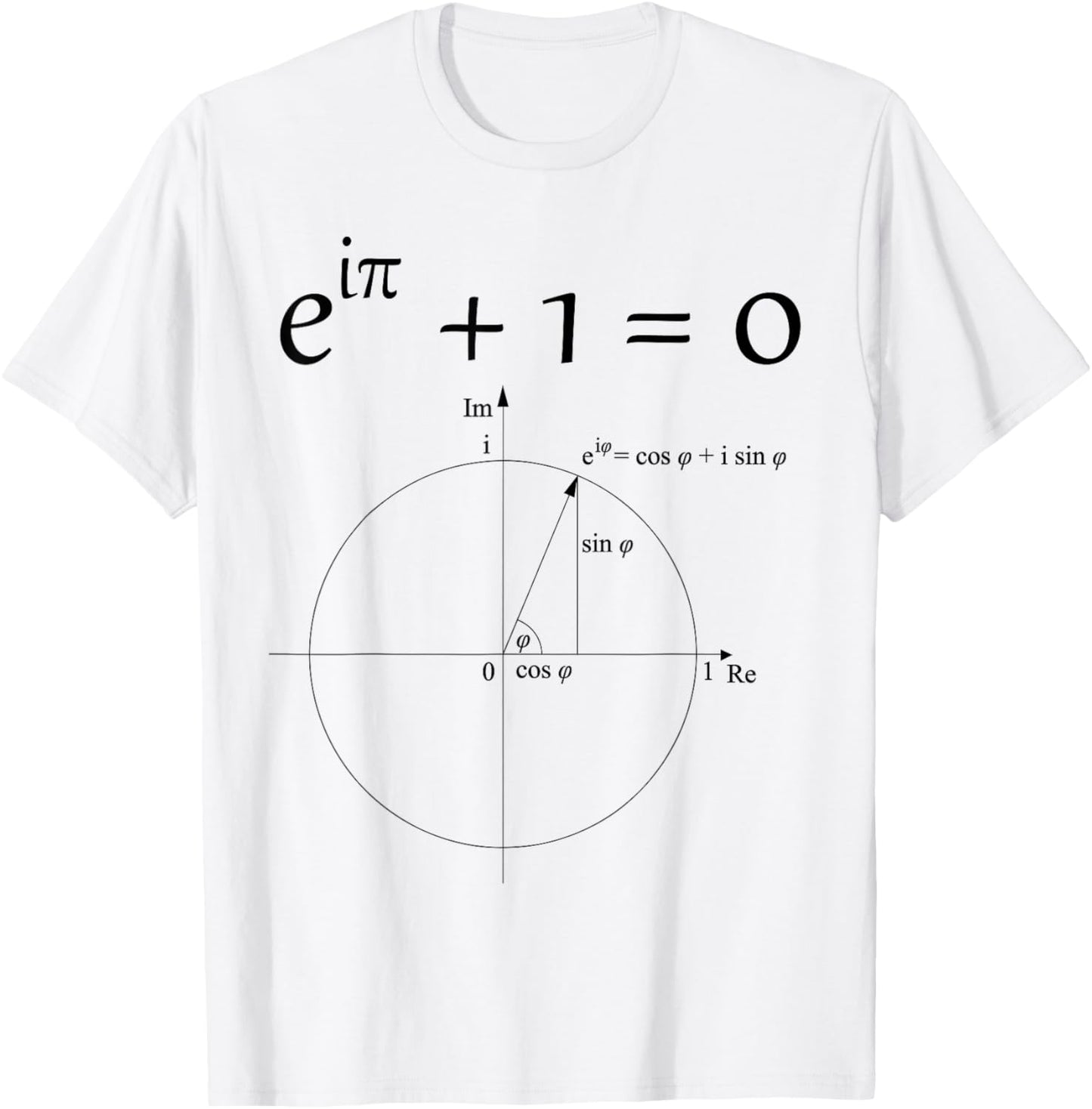 Euler's Identity Mathematical Constants Number Pi Physicist T-Shirt - T-Shirt | White