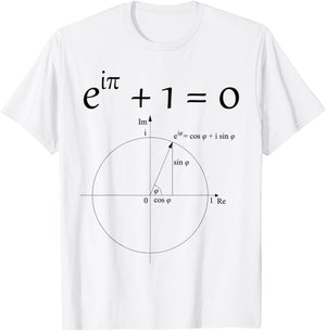 Euler's Identity Mathematical Constants Number Pi Physicist T-Shirt - T-Shirt | White