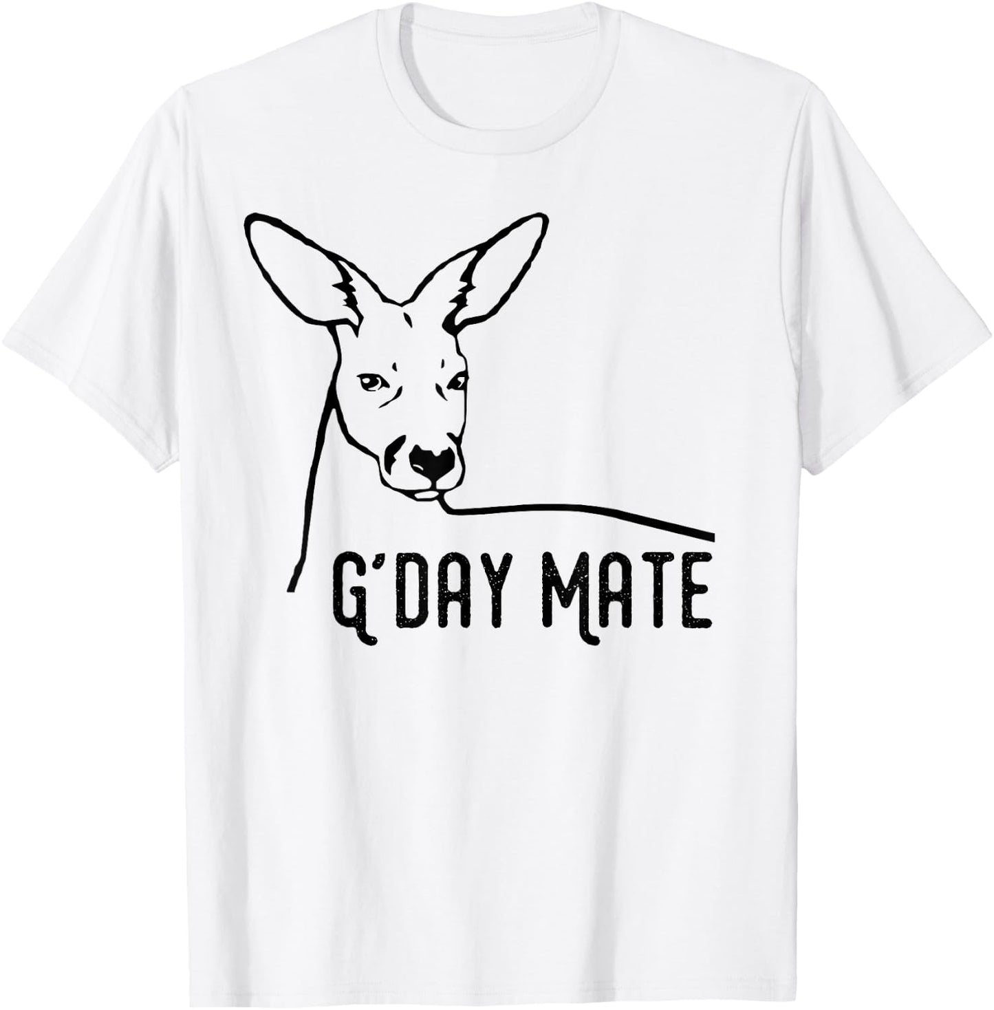 Australia G'Day Mate Shirt Funny Kangaroo Australian Symbol T-Shirt - T-Shirt | White