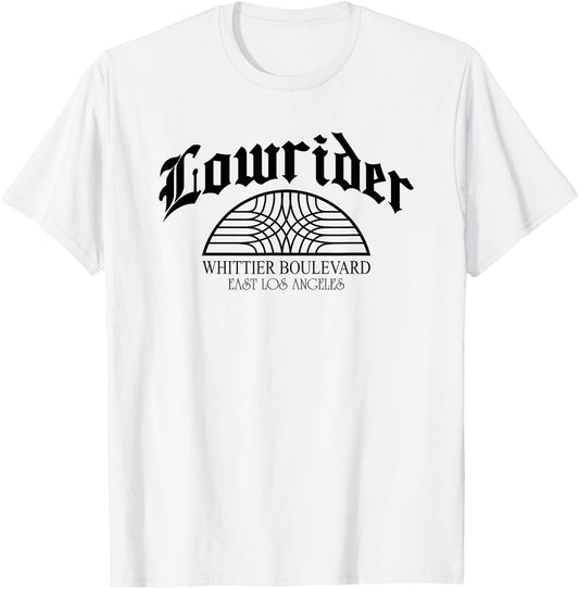 Lowrider Whittier Blvd Sign Retro Cholo Chicano Low Rider T-Shirt - T-Shirt | White