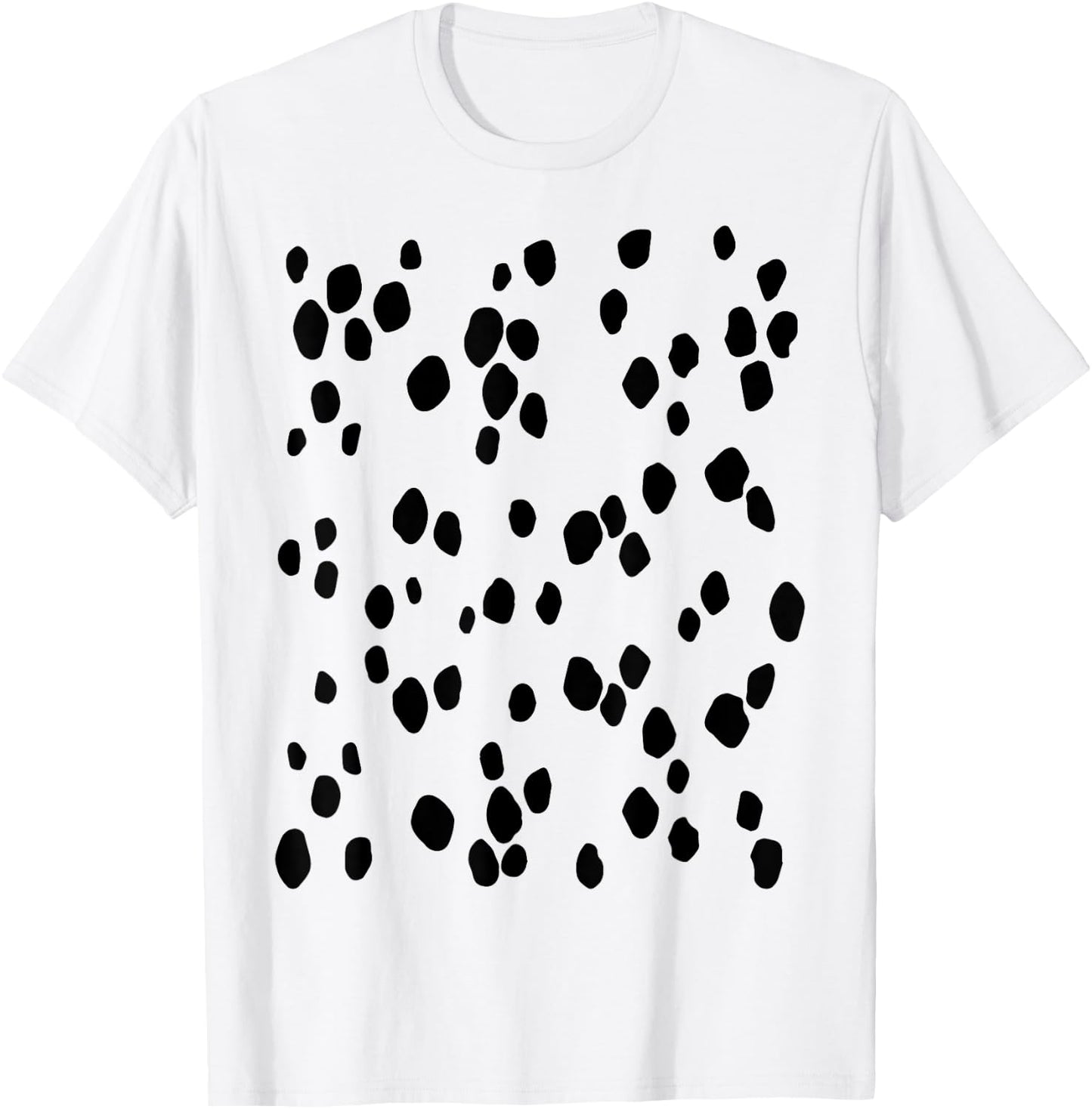 Dalmatian dog spots pattern for lazy halloween costume Men Women Kids T-Shirt - T-Shirt | White