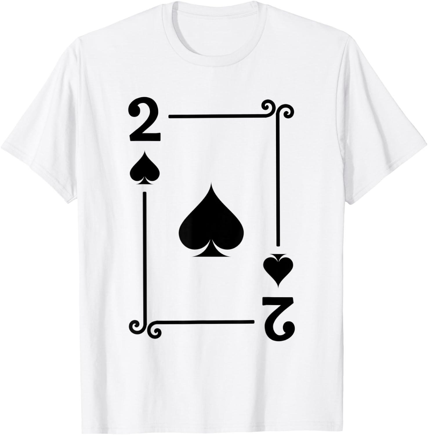 Playing Cards Costume - 2 Spades Card - Two Card T-Shirt - T-Shirt | White