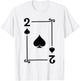Playing Cards Costume - 2 Spades Card - Two Card T-Shirt - T-Shirt | White