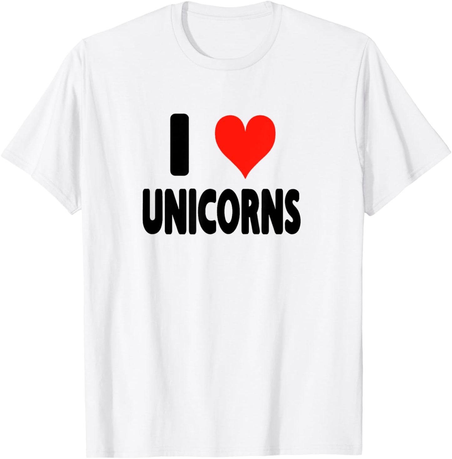I Love Unicorns - Heart T-Shirt - T-Shirt | White