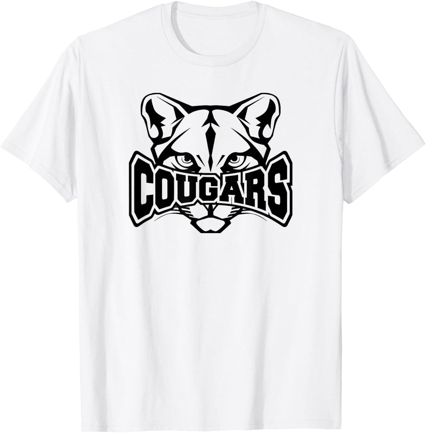 Cougars Teacher Student School Sports Fan Team Spirit T-Shirt - T-Shirt | White