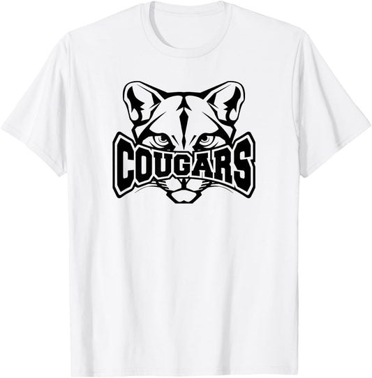 Cougars Teacher Student School Sports Fan Team Spirit T-Shirt - T-Shirt | White