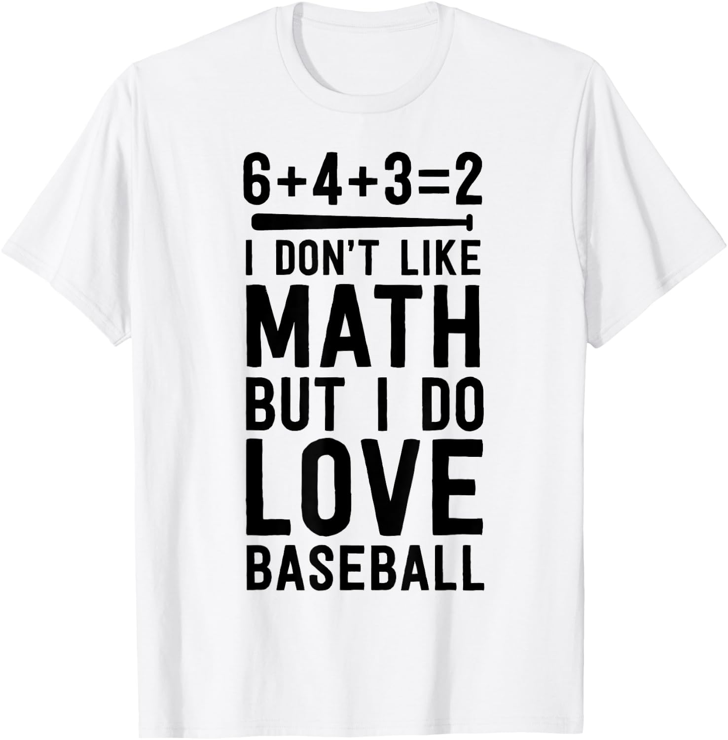Funny Baseball Gift 6+4+3=2 Joke 6432 Double Play Coach T-Shirt - T-Shirt | White
